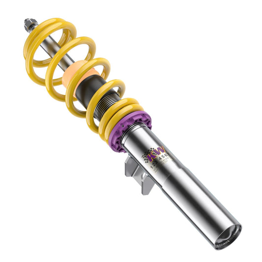 1022000F | KW Coilover suspension V1 inox | Car type: BMW 2 Coupe (F22, F87) 1C, M3 10/2012-06/2021 220 d - 140kW - 1995ccm - 4 cyl. - Rear-Wheel Drive Only Models Year: 02/2014- Axle Load FA/RA (kg): 921-1090/-1230