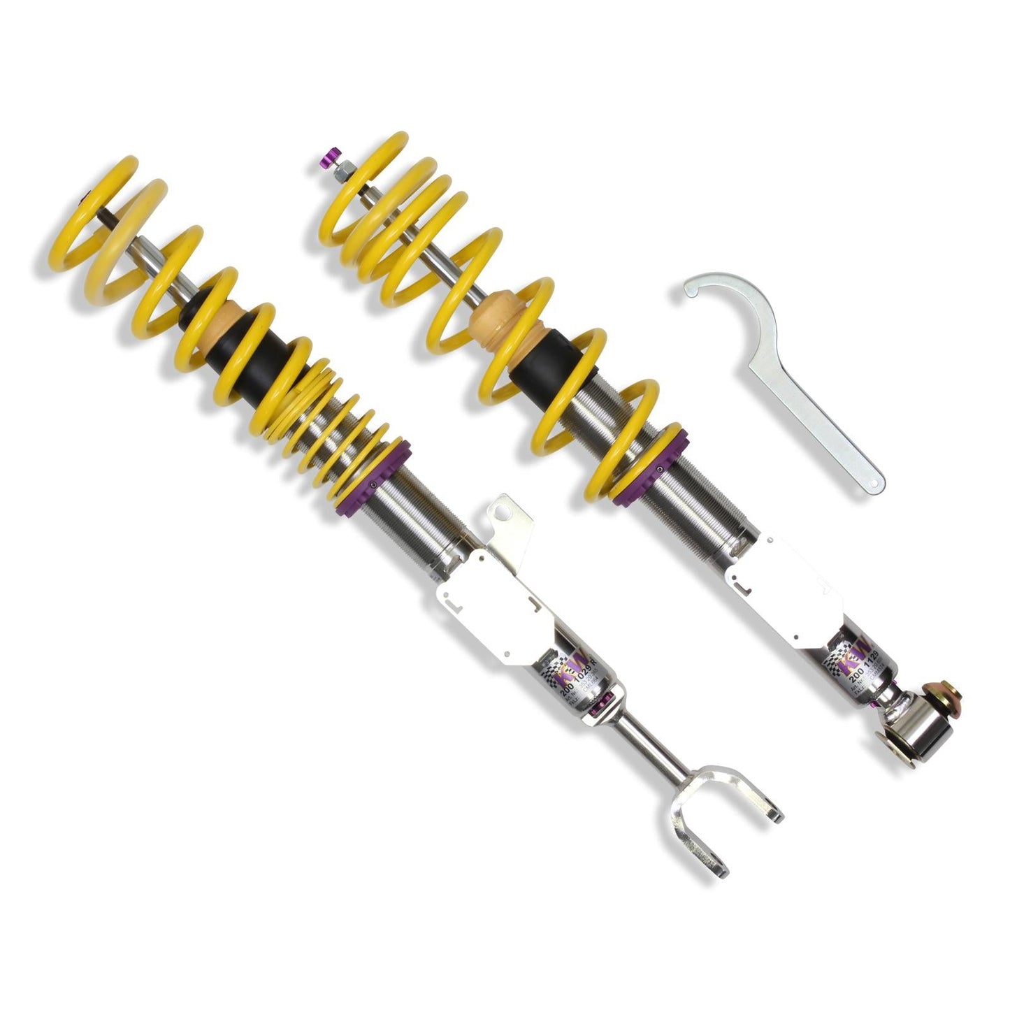 35220080 | KW Coilover suspension V3 inox | Car type: BMW 5 (F10) 5L, GT, HY, KL, M5/M6 01/2009-10/2016 520 d - 140kW - 1995ccm - 4 cyl. - Rear-Wheel Drive Only Models Year: 03/2010- Axle Load FA/RA (kg): -1195/-1315