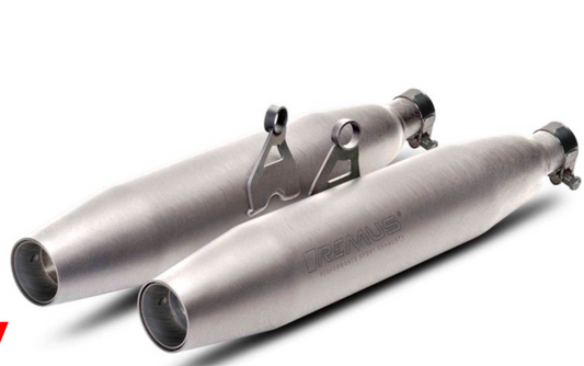 7103 918021LR | Remus Exhaust | Triumph Bonneville T120 2021-Up, Matt Polished - Racing - Left+Right