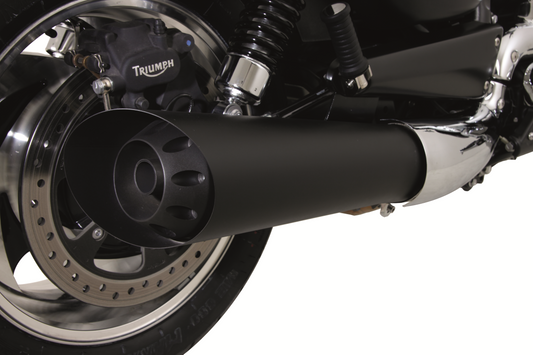 Remus Exhaust | Triumph Rocket III Roadster - Remus slip on with aluminium black end caps