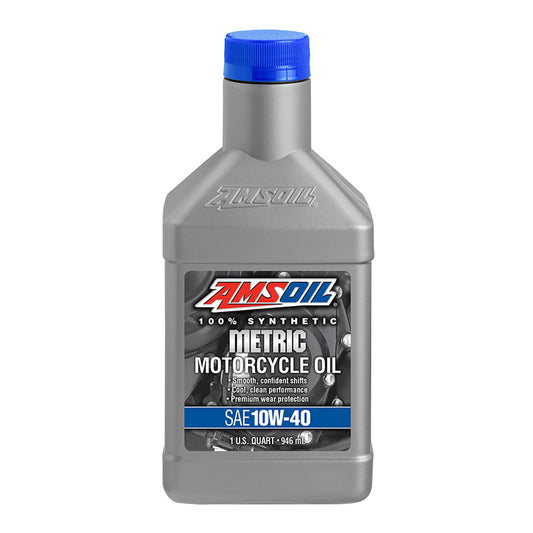 MCFQT | Amsoil | 10W-40 Synthetic Metric Motorcycle Oil | MFG:12/23