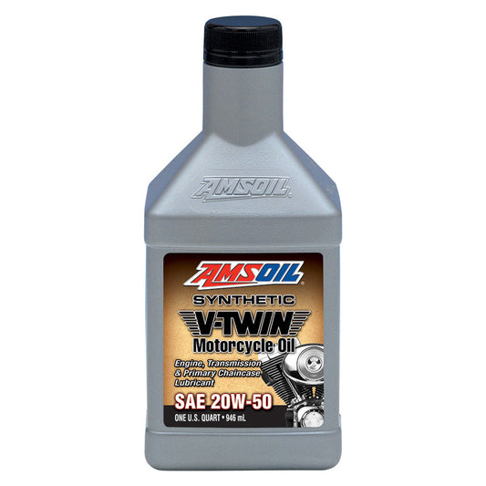 MCVQT-EA | Amsoil | 20W-50 Synthetic V-Twin Motorcycle Oil | MFG:08/23